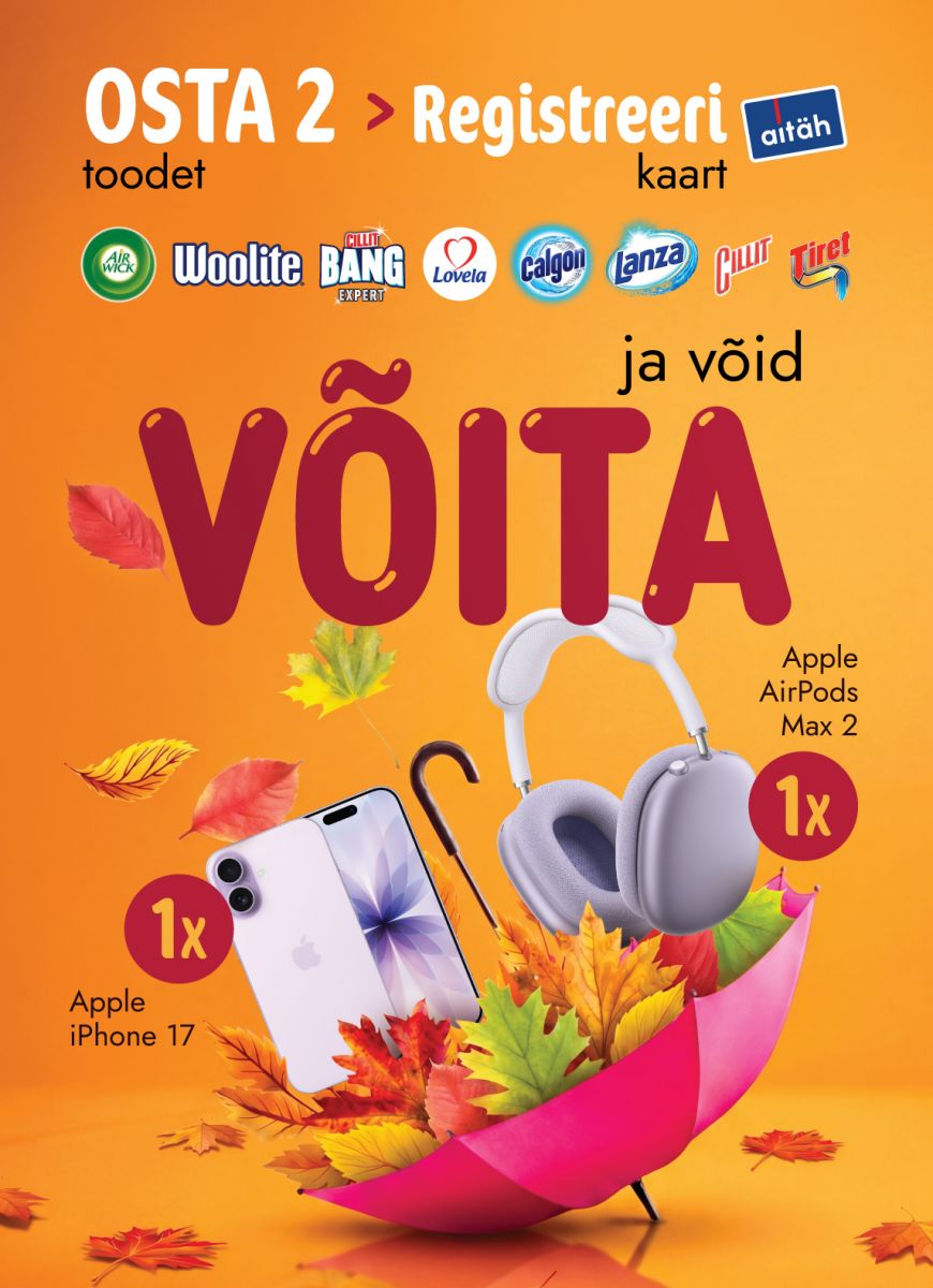 OSTA Woolite, Cillit, Cillit Bang Expert, Air Wick, Lovela, Calgon, Lanza, Tiret JA VÕIDA AUHINDU! 